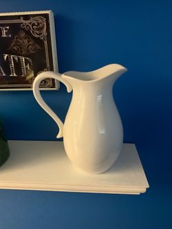 Pottery ceramic pitcher