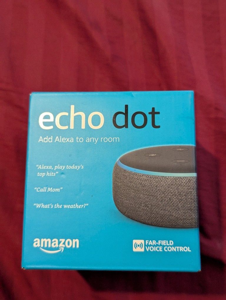 Amazon Echo Dot (3rd Generation) Smart Speaker w/ Alexa, Charcoal ~ New & Sealed