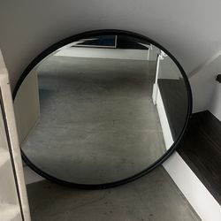 Black metal mirror 26inch