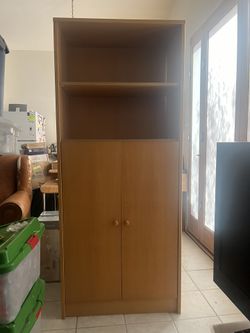 Tall Bookcase With  Two Doors 