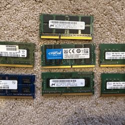 Lot of Laptop RAM – DDR3 & DDR4 SODIMM – 2GB/4GB/8GB Modules 