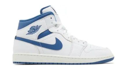 Air Jordan 1 Mid White/ Blue