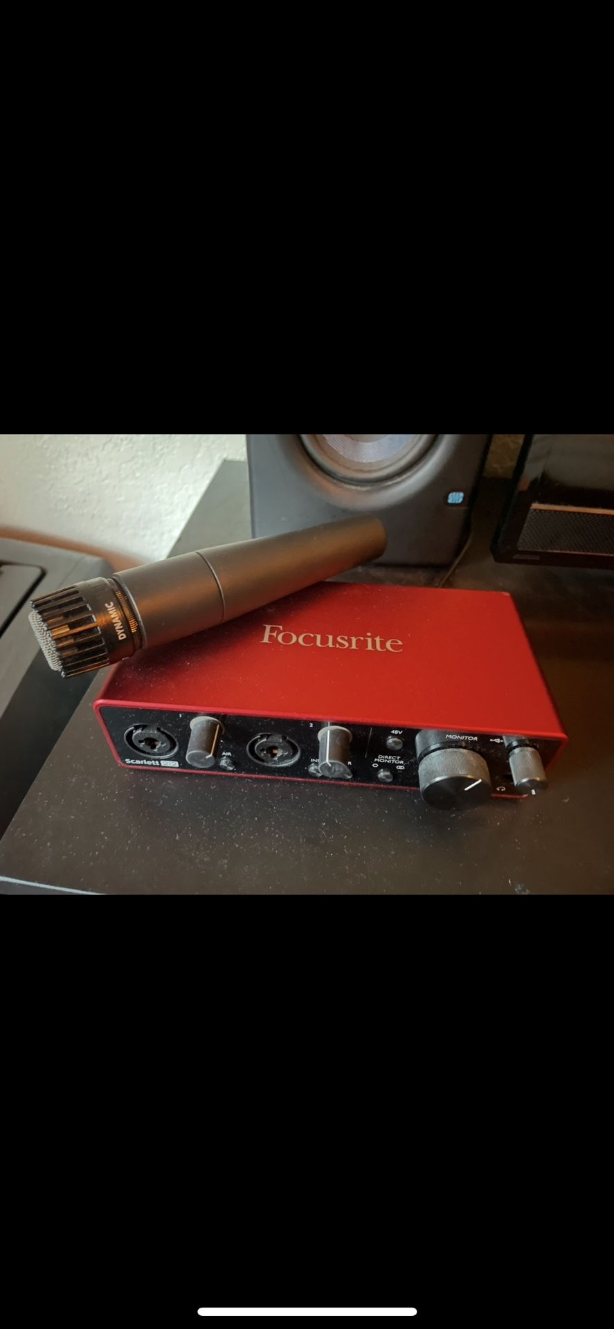 Focusrite 2i2 With Shure SM57 Mic