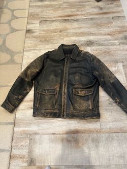 Mens leather Tommy Bahama jacket