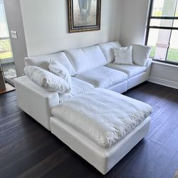 New White Sofa Cloud Couch Sectional