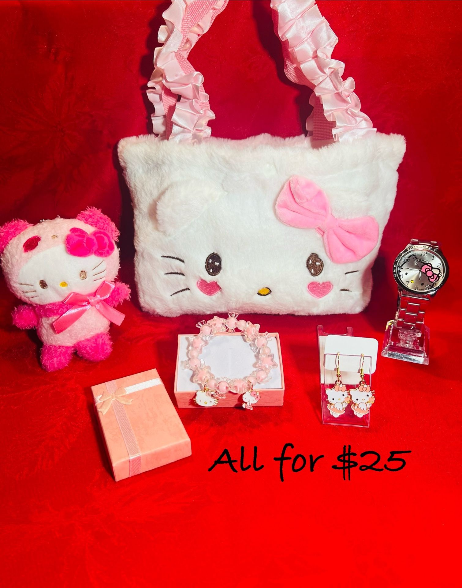 Hello Kitty Purse & Watch Set with Accessories