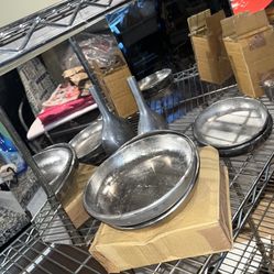 Lot of Metal Party Decor, Candle Holders, and Mirrored Display Boxes
