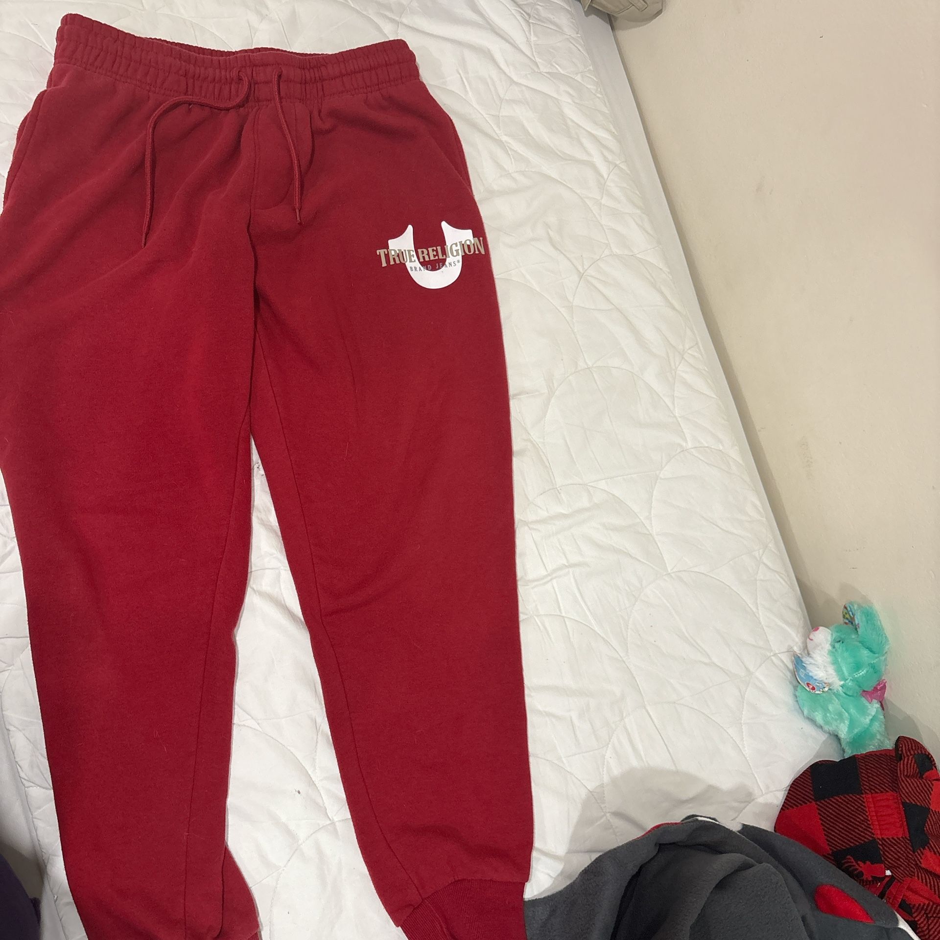 True Religion Red Sweatpants For Men Size Medium