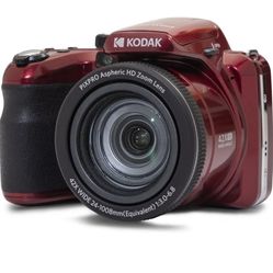 KODAK PIXPRO AZ425-RD 20MP Digital Camera 42X Optical Zoom 24mm Wide Angle 1080P Full HD Video Optical Image Stabilization Li-Ion Battery 3" LCD Vlogg
