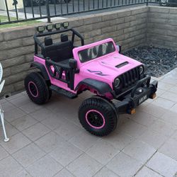 Kids Pink Jeep Car