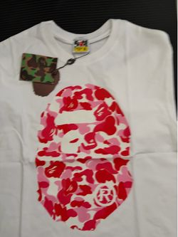 Bape size medium pink and white