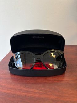 New Black Ferragamo Sunglasses