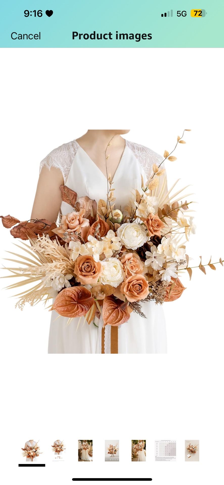 Ling's Moment Boho Bridal Bouquet, Rustic