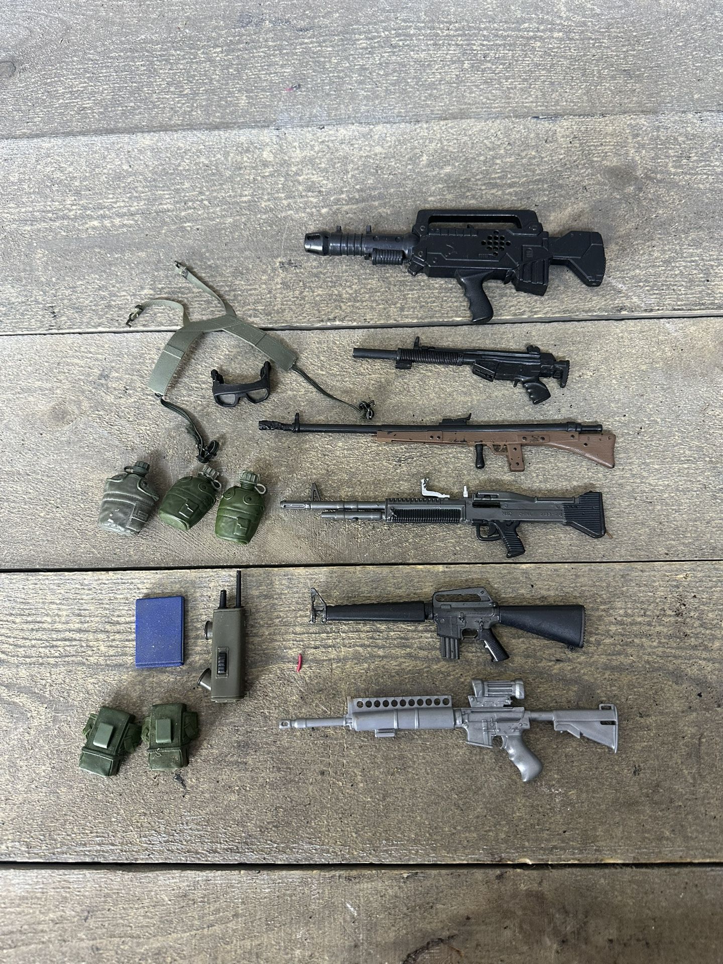 Hasbro Gi Joe 12" Action Figure Parts Accessories Rifles Canteen Vintage Lot