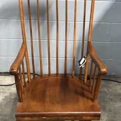 1970s Vintage Nichols & Stone Co Wooden Rocking Chair