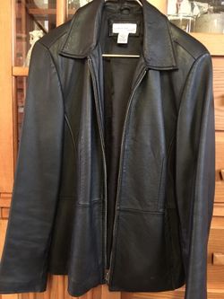 Croft and Barrow ladies leather jacket - medium