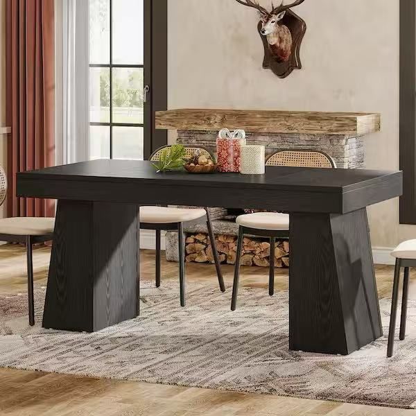 Kitchen Dining Table black wood $100