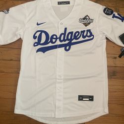  White blue stitched Los Angeles Dodgers Blank Jersey