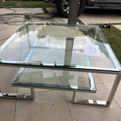 Designer glass coffee table 