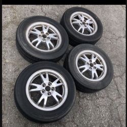 4 — 195/65r15 5x100 5x3.94 Stock Toyota Prius Corolla Impreza Crosstrek Wheels Rims Tires !
