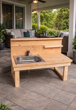 Kids outdoor kitchen / work bench/ mud kitchen