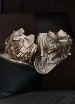 Handmade Mocs with Velcro closures