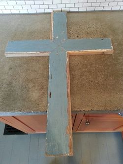 Rustic reclaimed wood cross