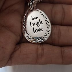 Live Laugh Love Pendant Necklace Set 