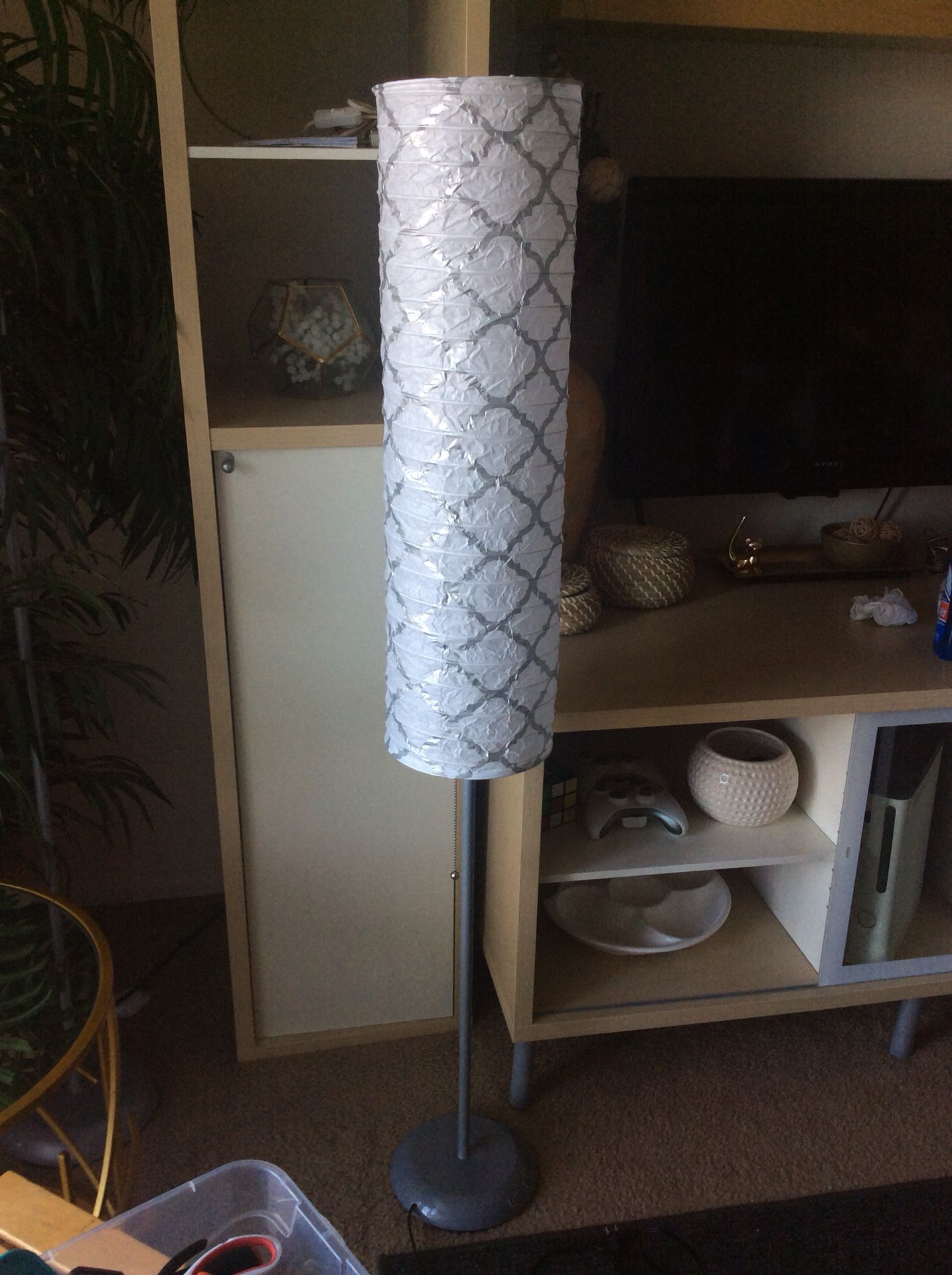 Rice paper lantern floor lamp