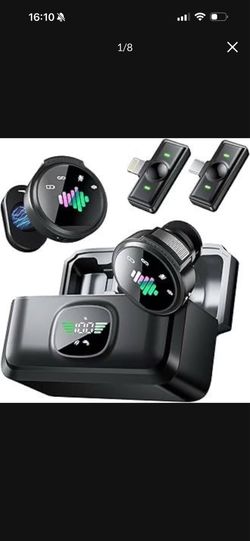 Brand new in box Mini Microphone for iPhone: 2PCS Wireless Lavalier Microphone for Android - Noise Canceling Magnetic Clip Lapel Mic - Vlogging & Pro 