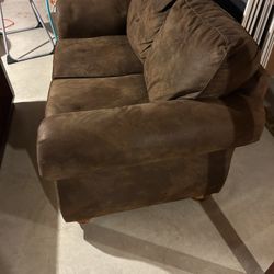 Brown Microfiber Sofa