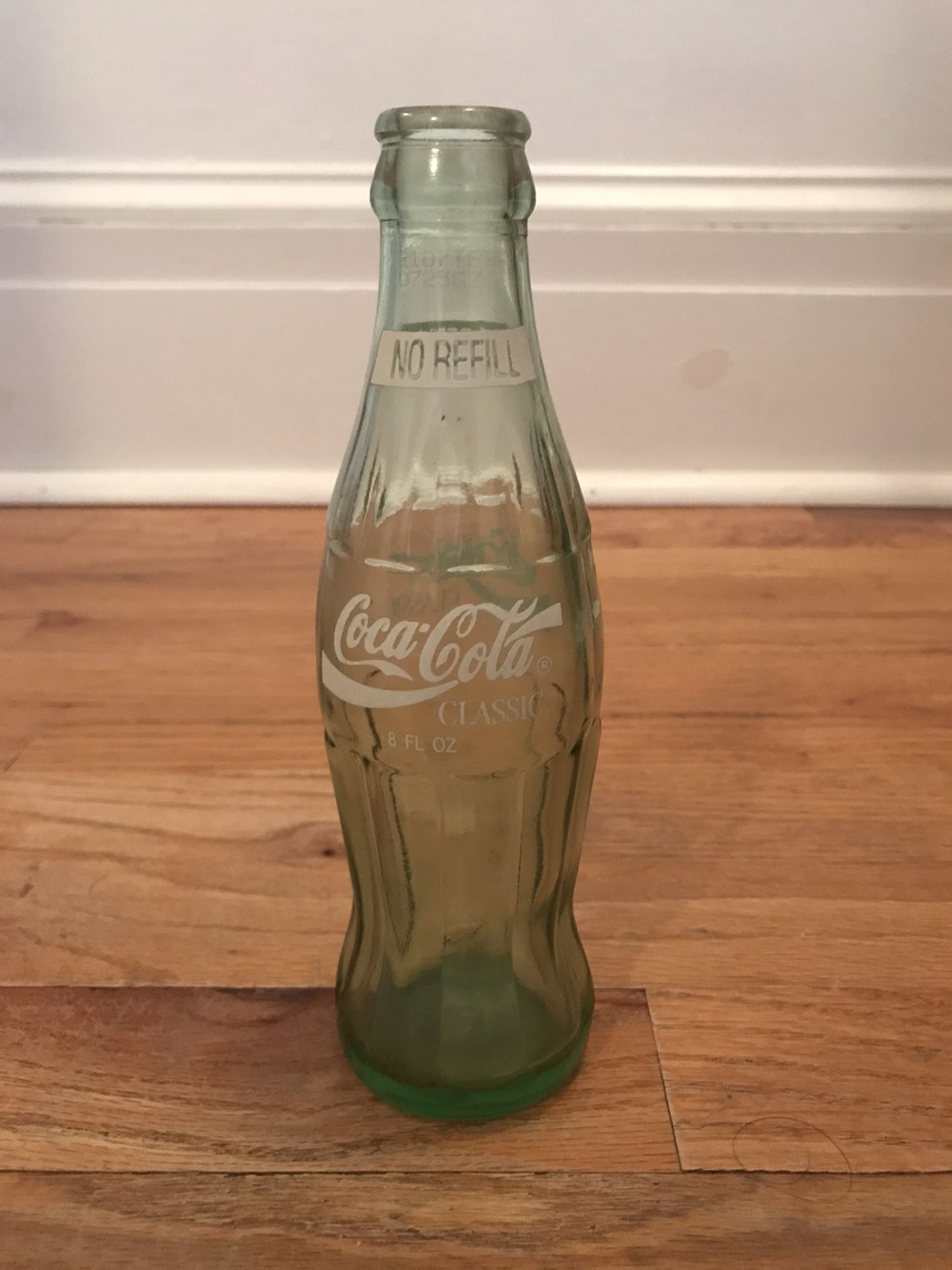 Vintage Coca Cola Classic Empty Glass Coke Bottle 8oz