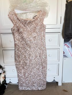 Rose Gold Sequin Lace Bodycon Dress