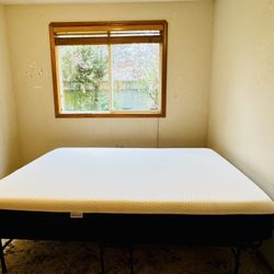 Full bed firm mattress and frame