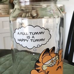 Vintage Garfield Glass Jar