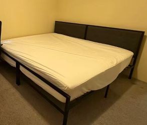 Twin bed frame with mattress