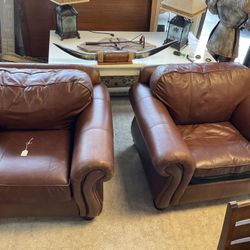 Leather Bernhart Chairs 