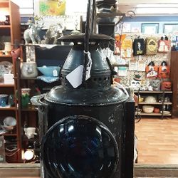 Adlake Rare Single Blue Lens W/ Burner Railroad Light- Located In Shelton 