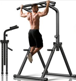 ZENOVA Pull Up Bar, Multi-Function Freestanding Power Tower Dip Station