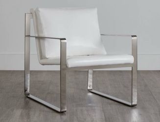 2 Roslin White Uph Accent Chair