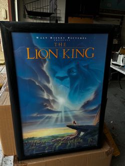 The Lion King Framed Movie Poster -Make an offer -leaving AZ 9/18 LAST DAY
