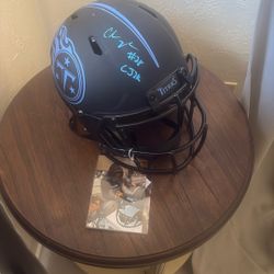 An Official Titans Helmet Signed By Chris Johnson 