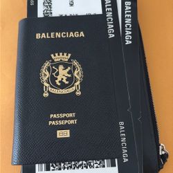 balenciaga passport wallet
