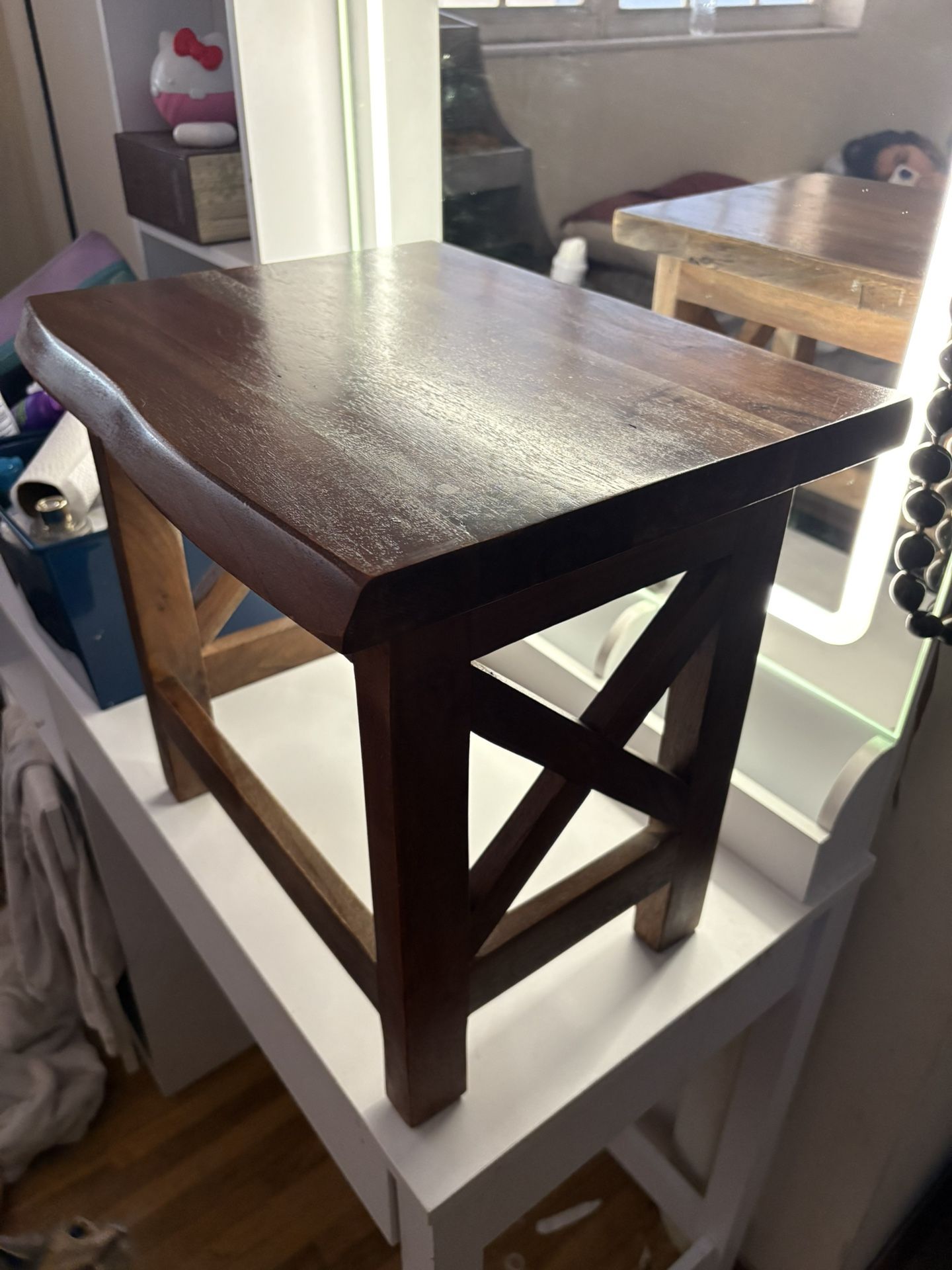 Wooden Stool Cherry Oak