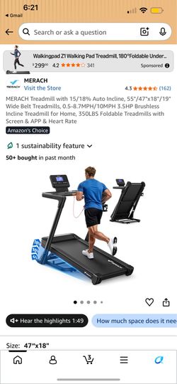 Merach T31 Treadmill with 18% Incline 2