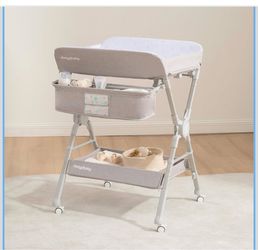 Maydolly Changing Table，Portable Diaper Changing Station, Foldable Baby Changing Table,Compact Nursery Diaper Changing Table for Baby，Adjustable Heig