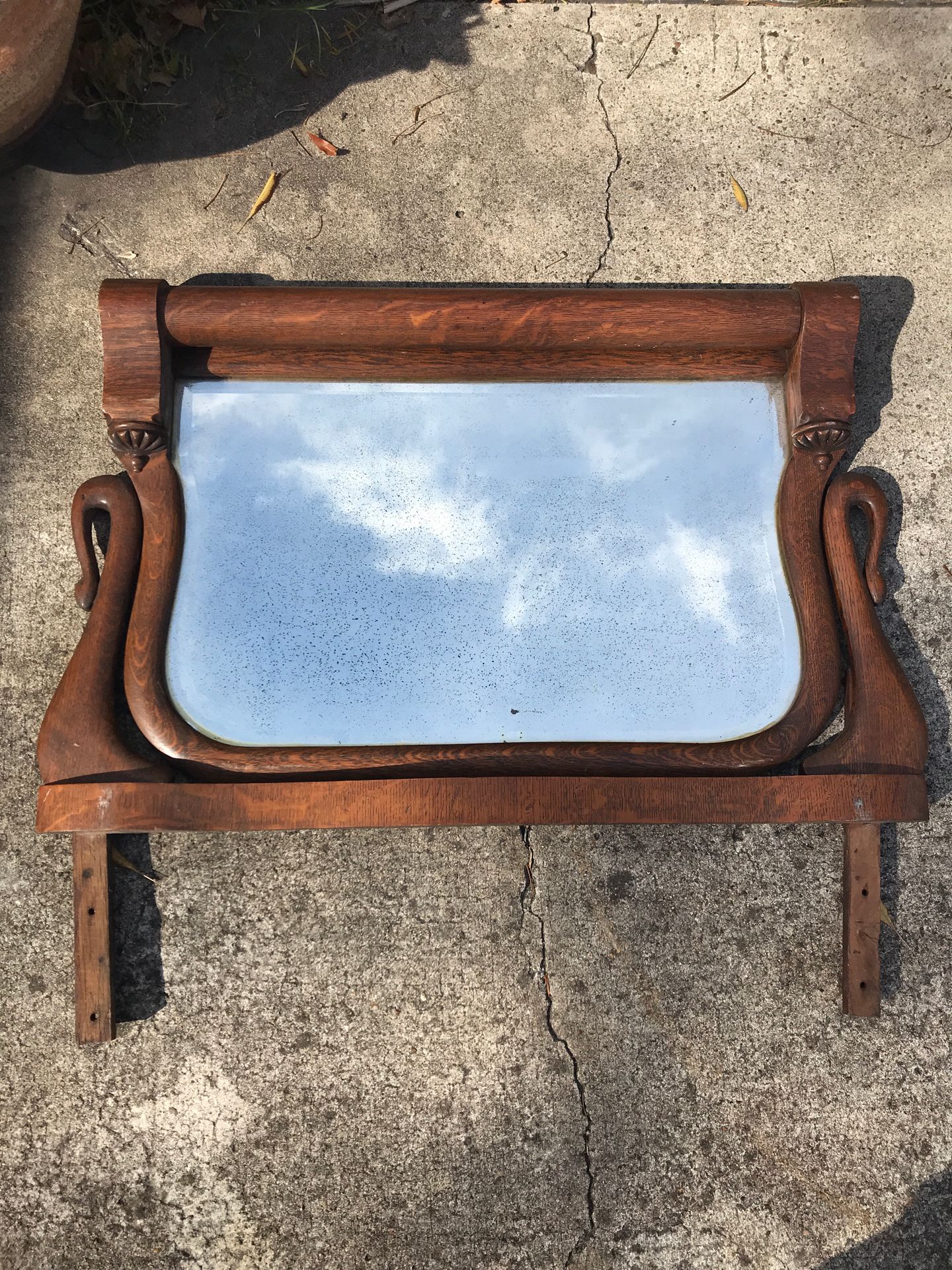 Vintage Tiger Oak Dresser Mirror