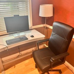 Office Desk, Chair, Monitor, Keyboard, Mouse