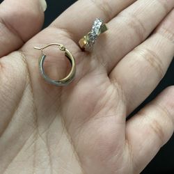 Gold And Silver Earrings