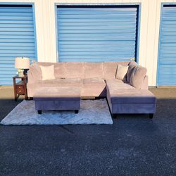Sectional Sofa + Ottoman + Storage FREE DELIVERY